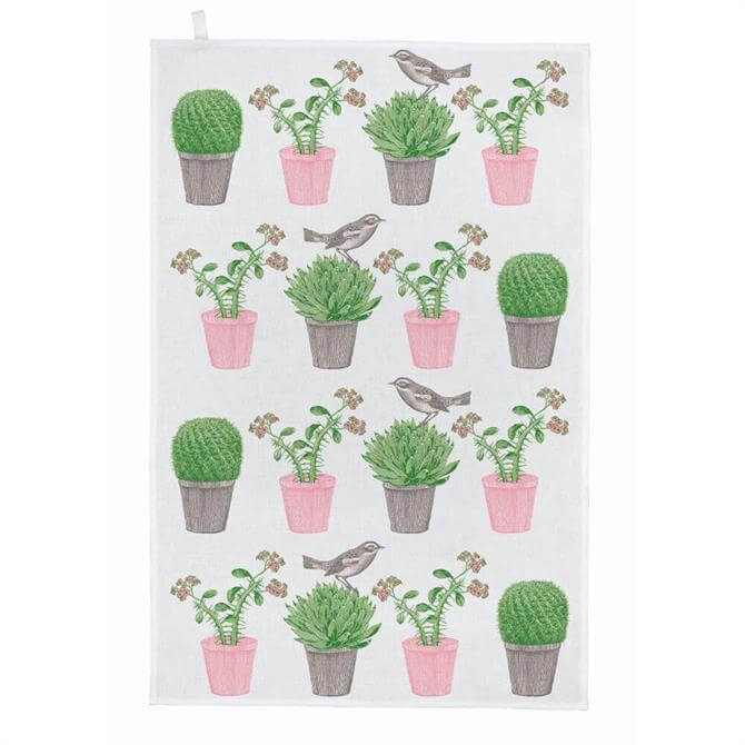 Thornback & Peel Cactus & Bird Tea Towel